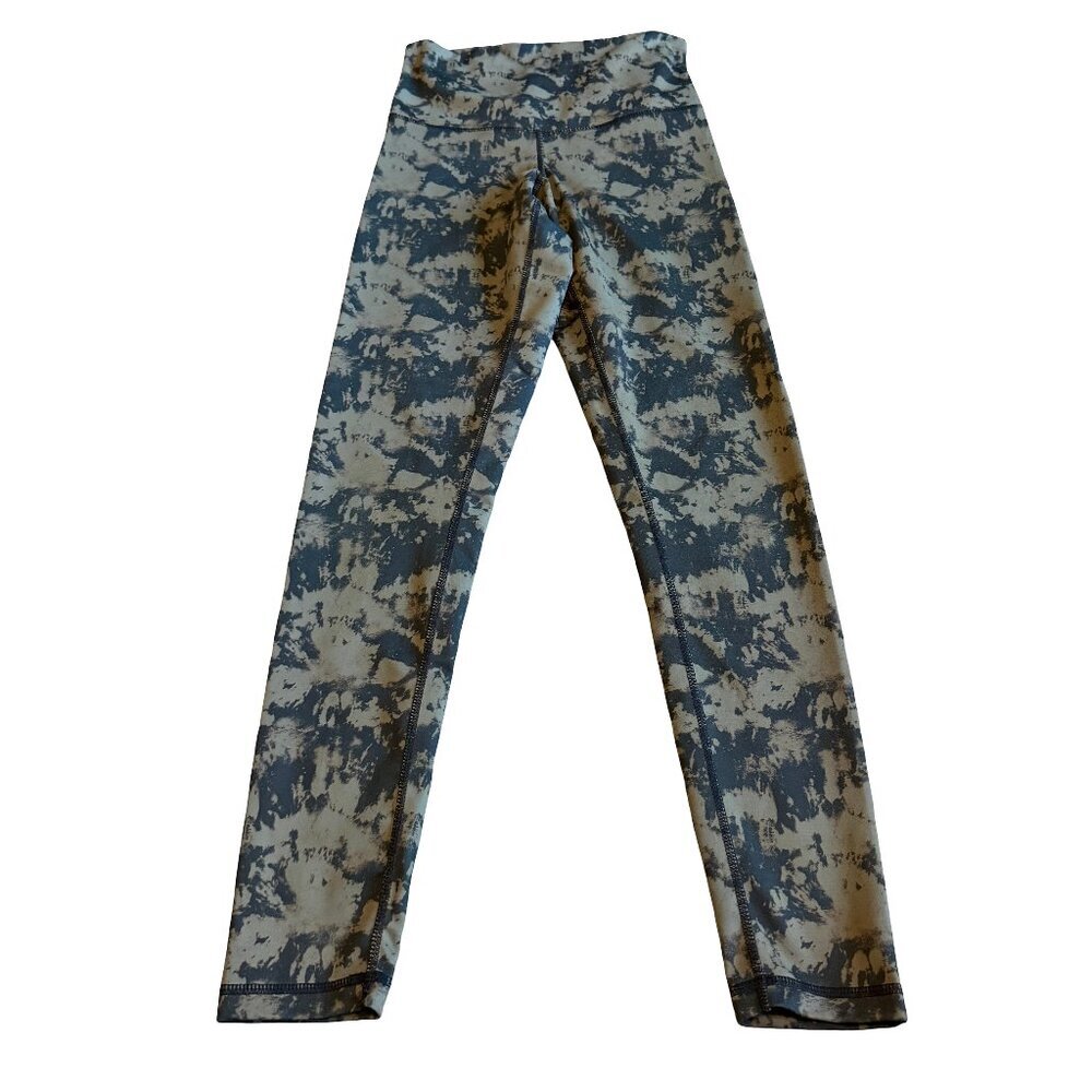 DYI Define Your Inspiration Green Black Splatter Print Leggings Stretch Small